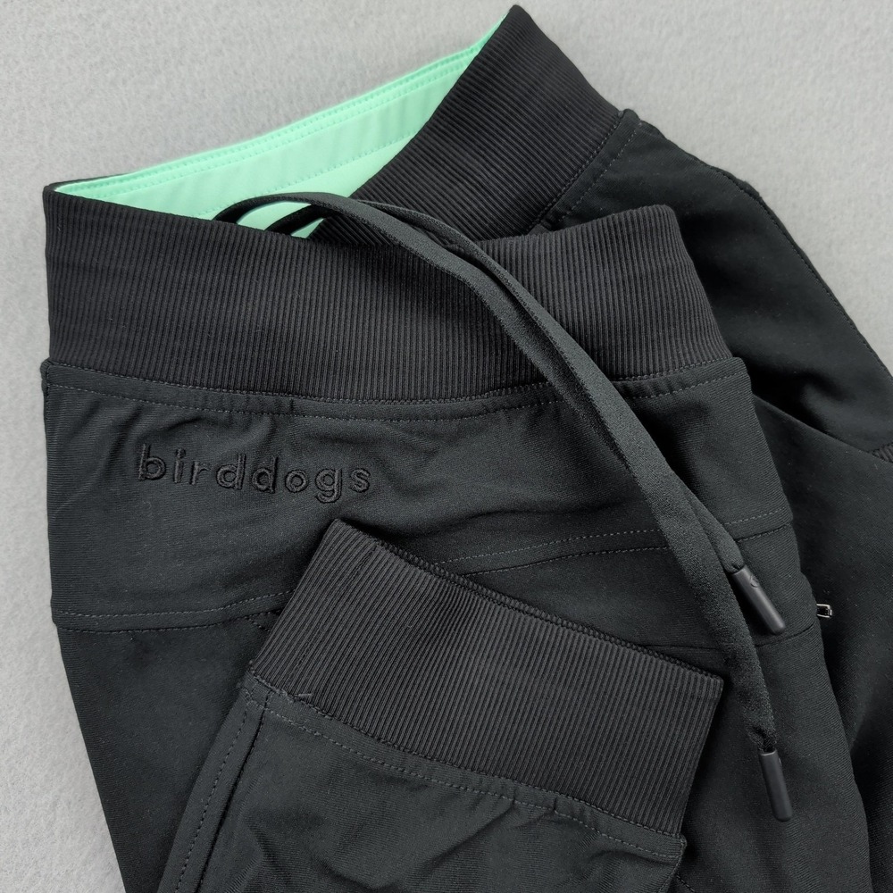 Birddogs Pants‎ Mens Large Black Joggers Stretch Performance Zip Pocket Lined